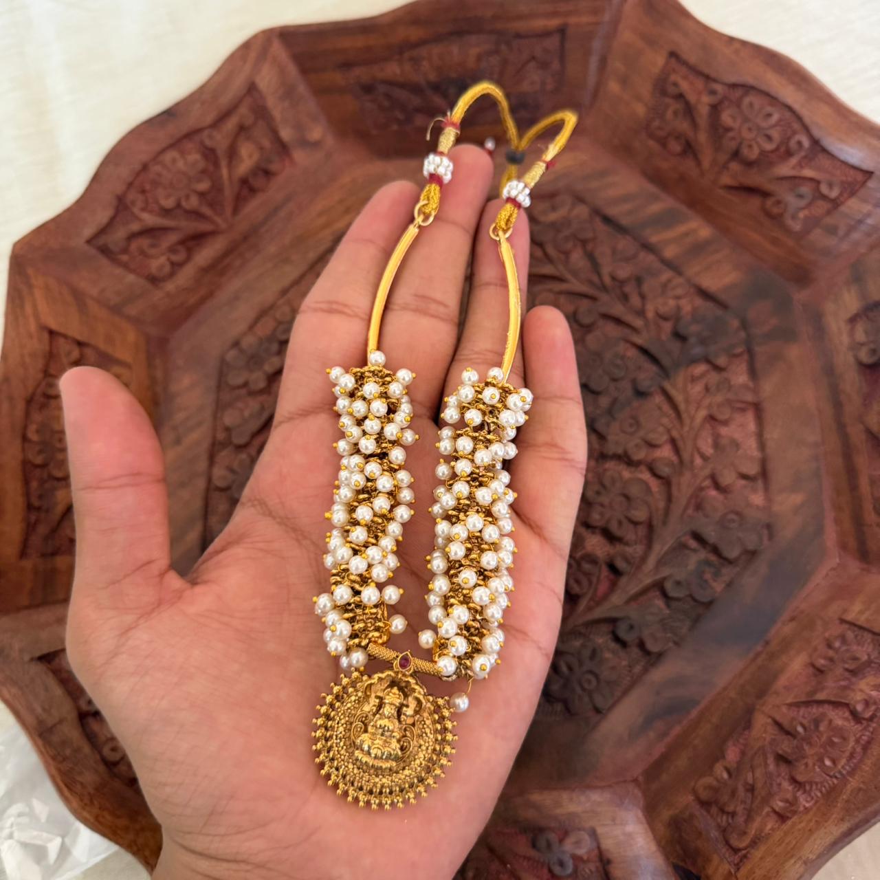 Lakshmi Pearl Necklace AN131 Anvika Jewels