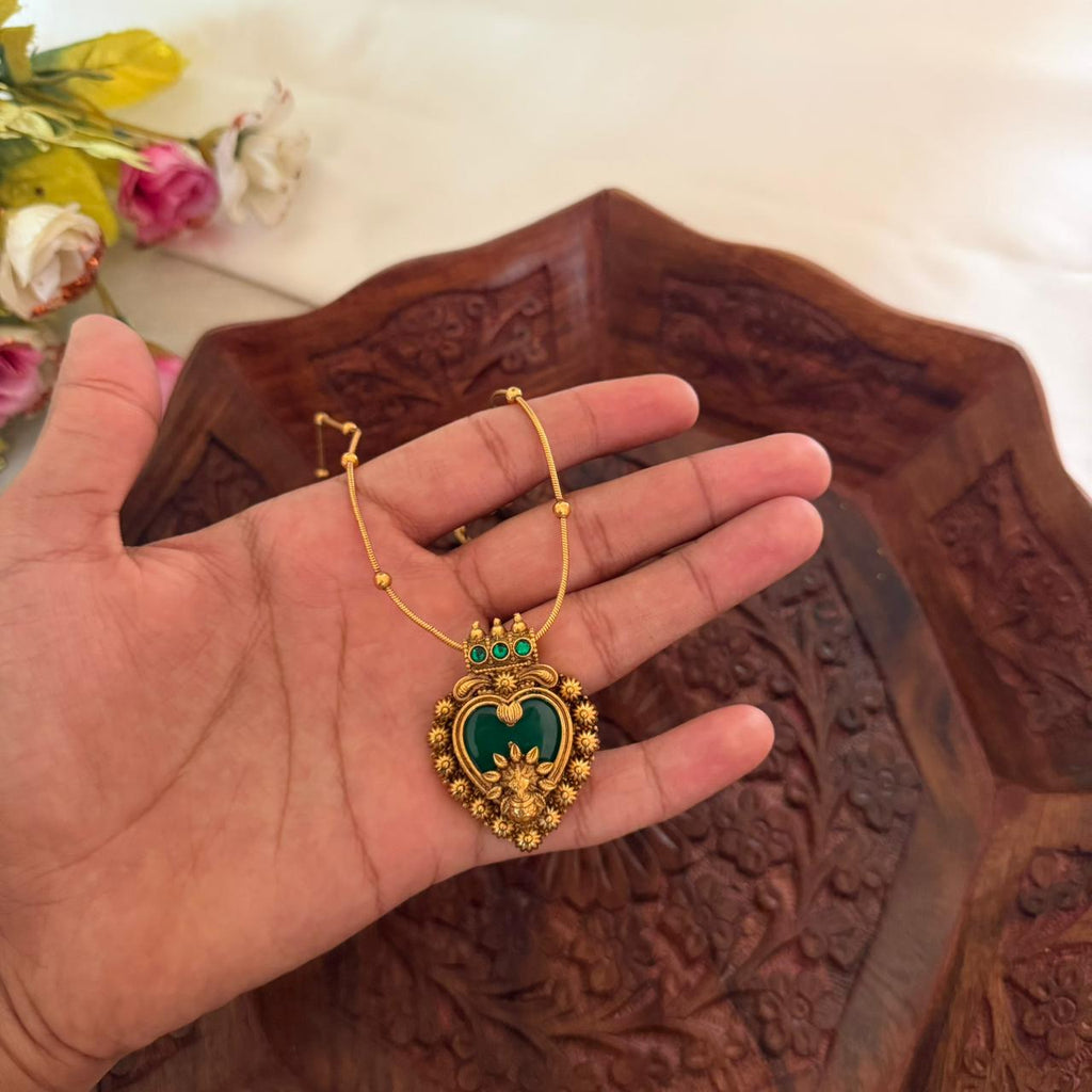 Heart Stone Pendant AN144 Anvika Jewels