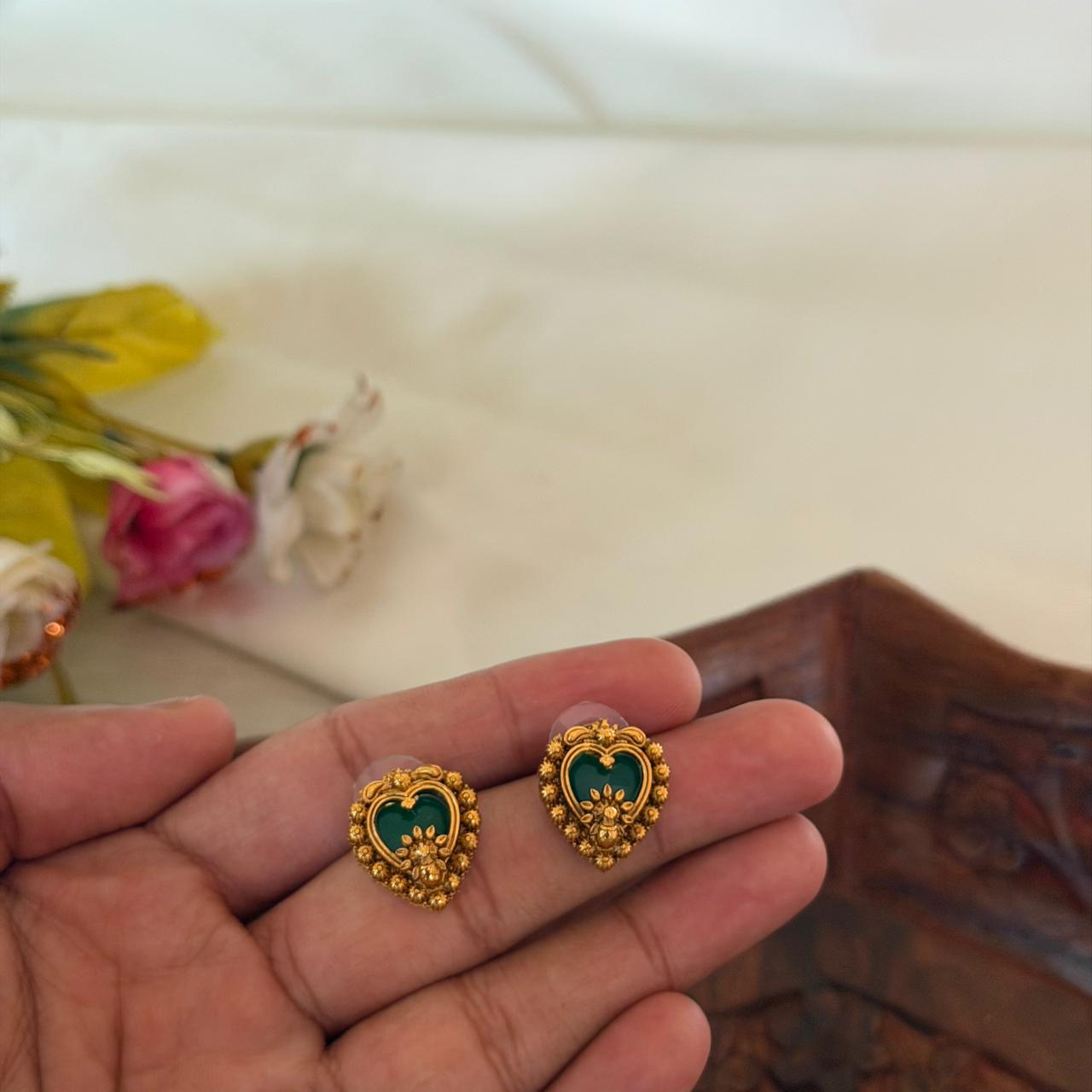 Heart Stone Pendant AN144 Anvika Jewels