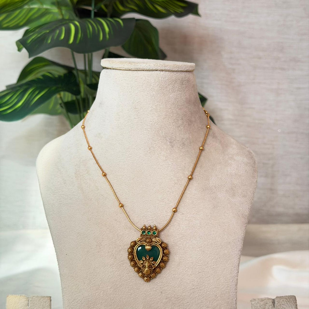 Heart Stone Pendant AN144 Anvika Jewels
