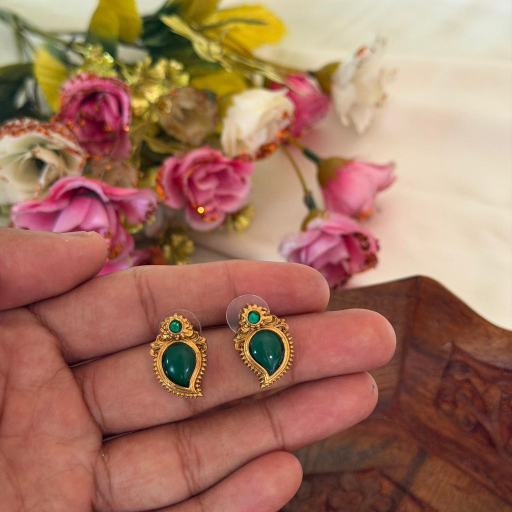 Mango Green Pendant AN147 Anvika Jewels