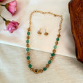 Green Bead Antique Necklace AN149 Anvika Jewels