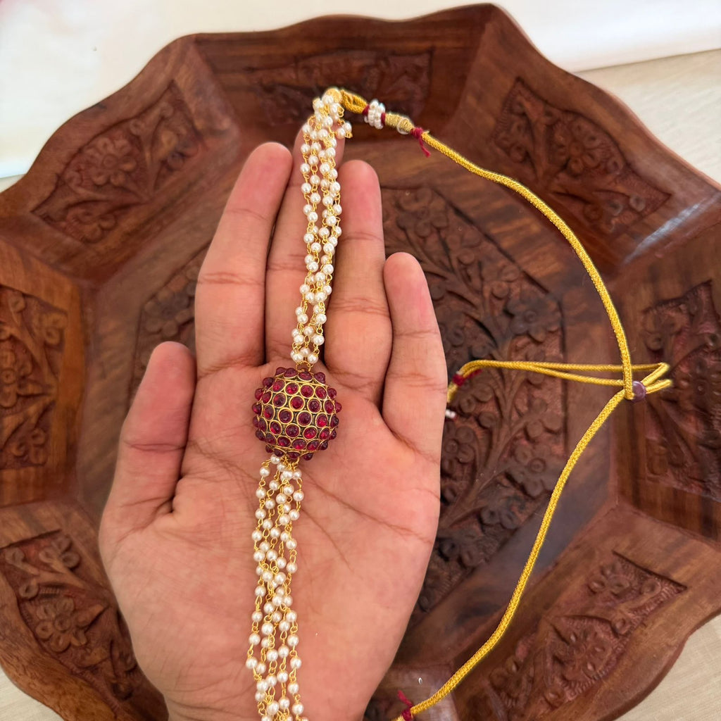 Ruby Pearl Choker Set AN152 Anvika Jewels