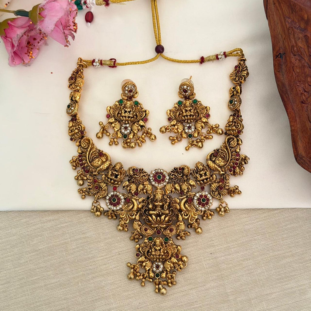 Double Lakshmi Necklace AN153 Anvika Jewels