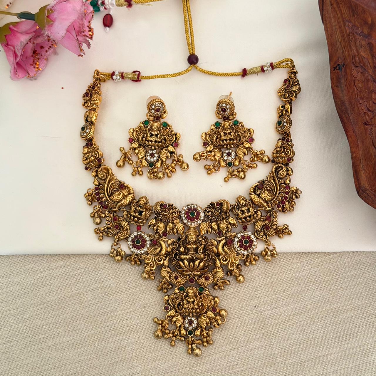 Double Lakshmi Necklace AN153 Anvika Jewels