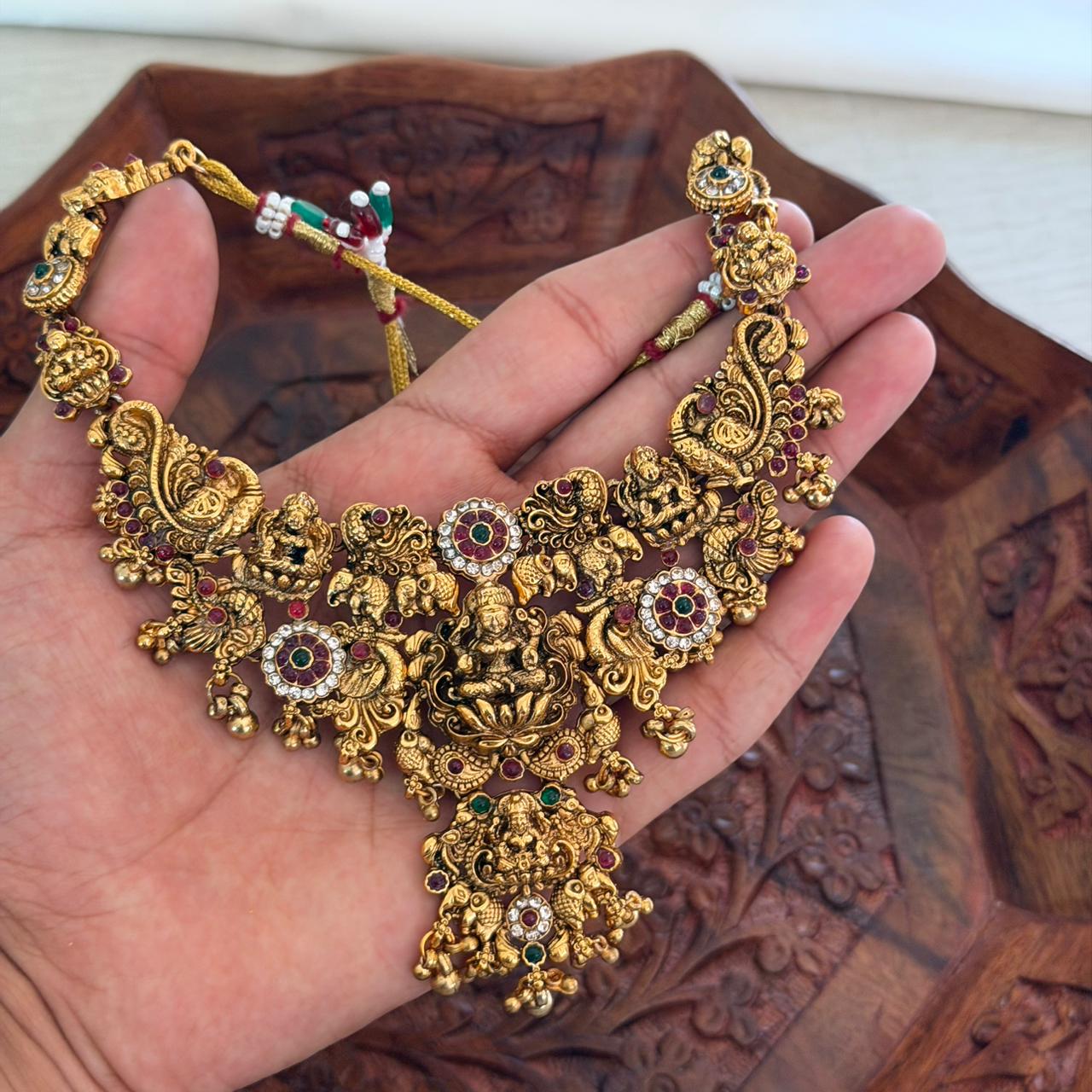 Double Lakshmi Necklace AN153 Anvika Jewels