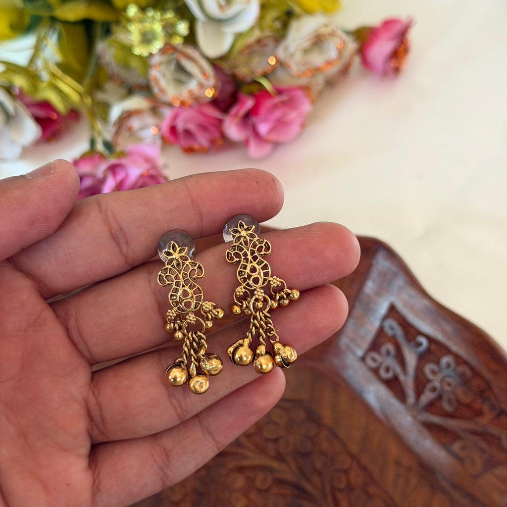 Gold Antique Choker Set AN155 Anvika Jewels