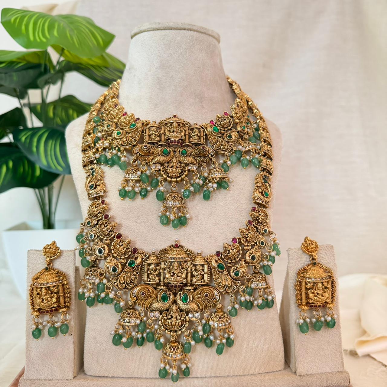 Premium Emerald Bridal Set CS30 Anvika Jewels