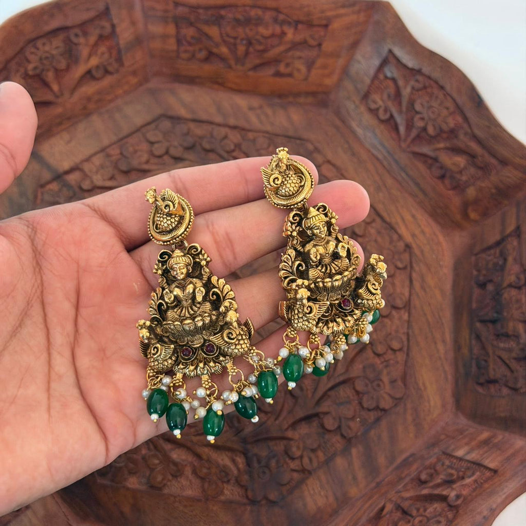 Lakshmi Peacock Temple Necklace AN161 Anvika Jewels