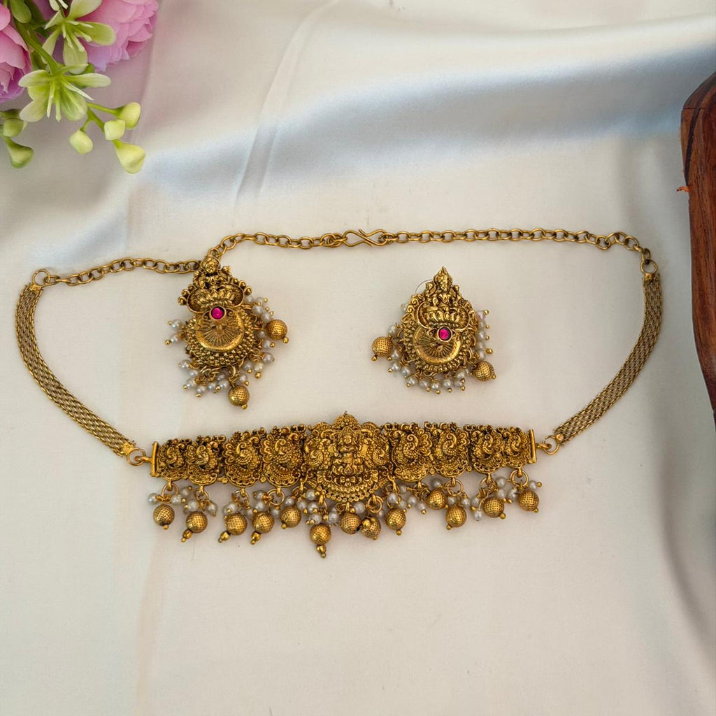 Antique Lakshmi Temple Necklace Anvika Jewels