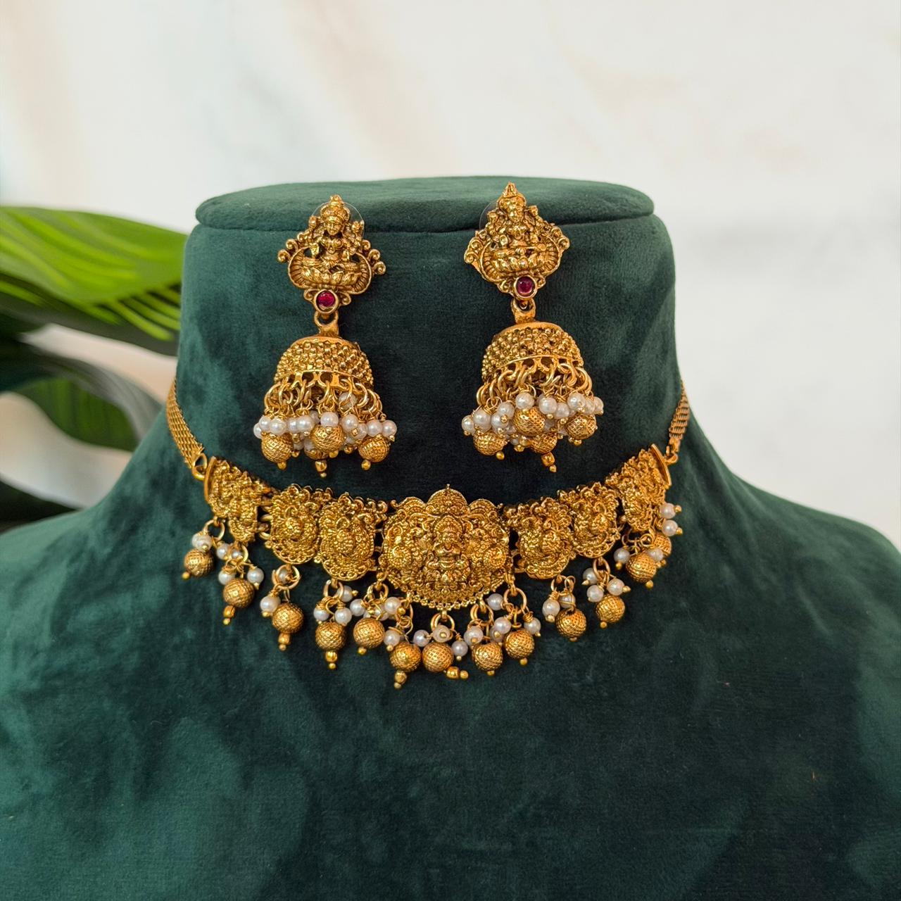Antique Lakshmi Temple Necklace Anvika Jewels