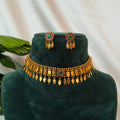 Antique Stone Choker Necklace AN164 Anvika Jewels