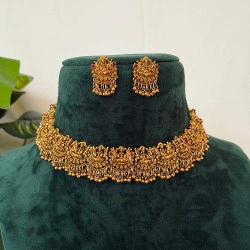 Antique Lakshmi Temple Choker AN167 Anvika Jewels