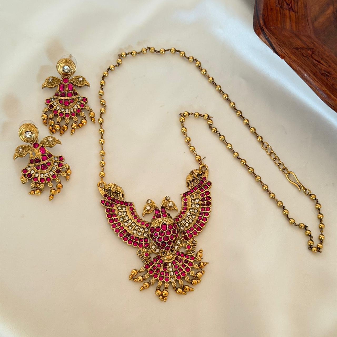 Gandaberunda Pendant Set Anvika Jewels